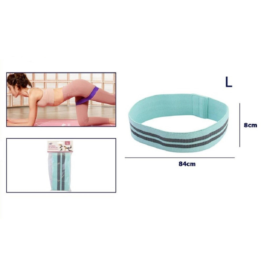 Trade Shop - Fascia Elastica Esercizi Bande Resistenza Allenamento Yoga Fitness Antiscivolo - Azzurro   L