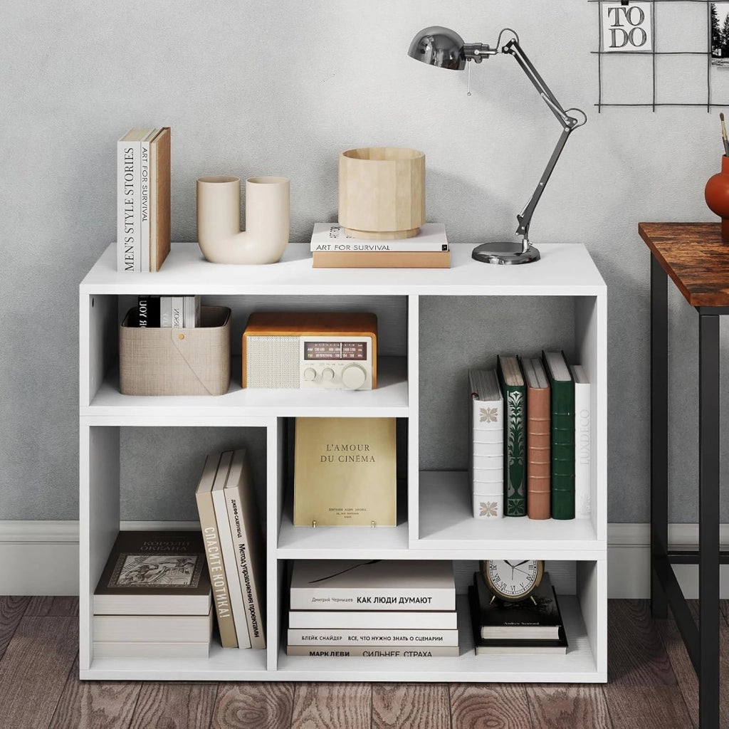 Mobile per TV, combinabile, in legno, 2 pezzi, per TV fino a 60 pollici, scaffale angolare multifunzionale, colore: bianco