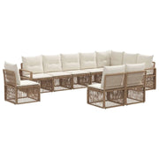 Set Divano da Giardino 10 pcs Beige polyrattan 3435741