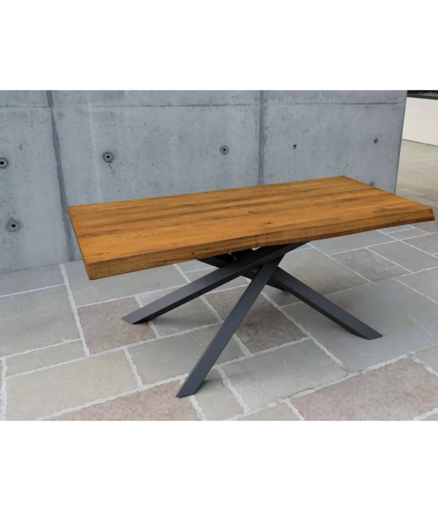 Tavolo big table fisso in rovere massello nodato spessore 6 cm. misura l.180 p.90 h.76 (1647) - Mobili 2G