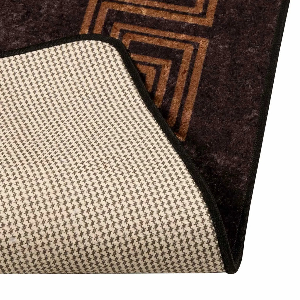 Runner Tappeto MARSA Nero 80 x 200 cm Poliestere e PVC