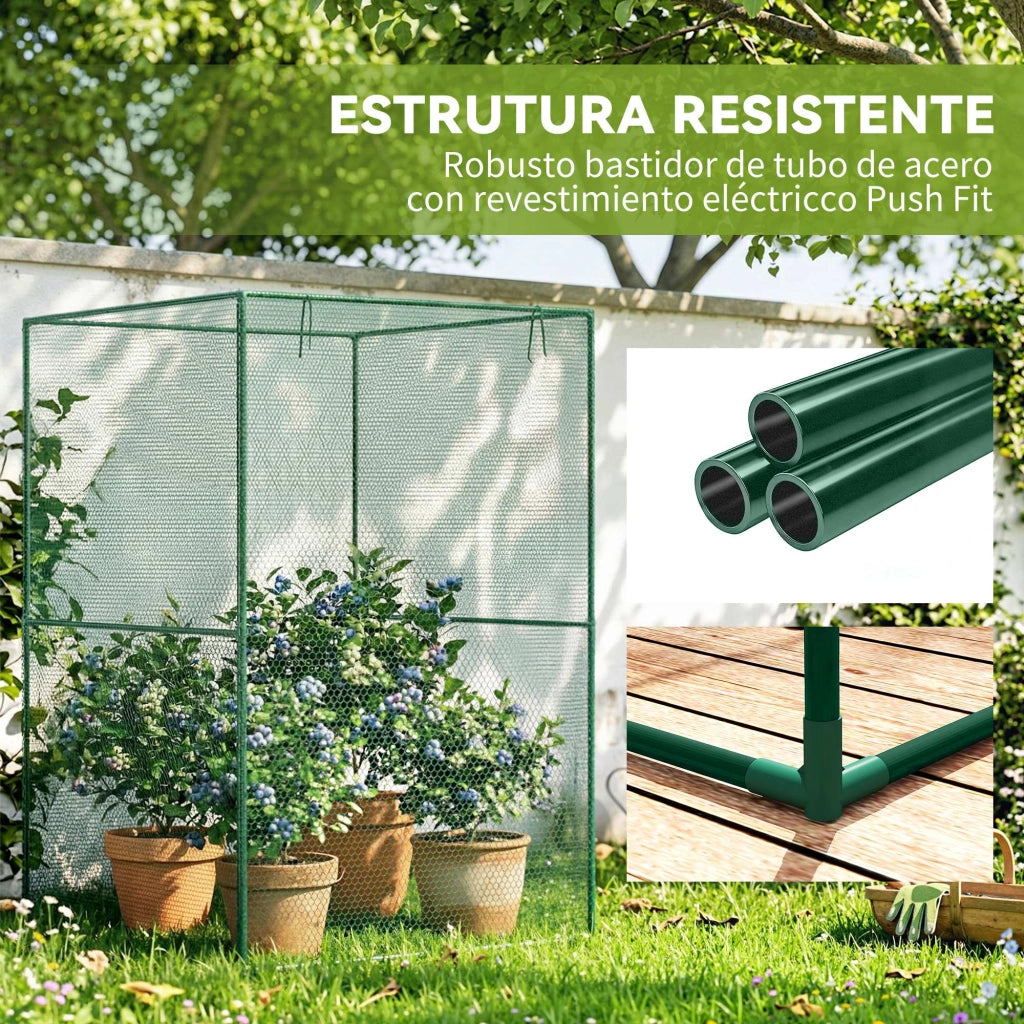 Serra per Giardino ¨C zephmum ¨C Verde 120x120x180 cm Acciaio