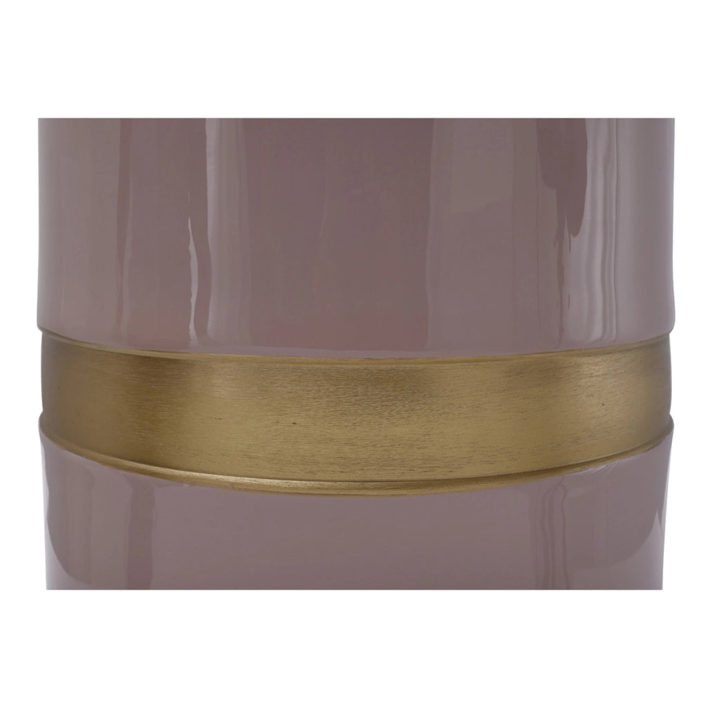 Tavolino Art Deco 450 in metallo rosa antico e oro