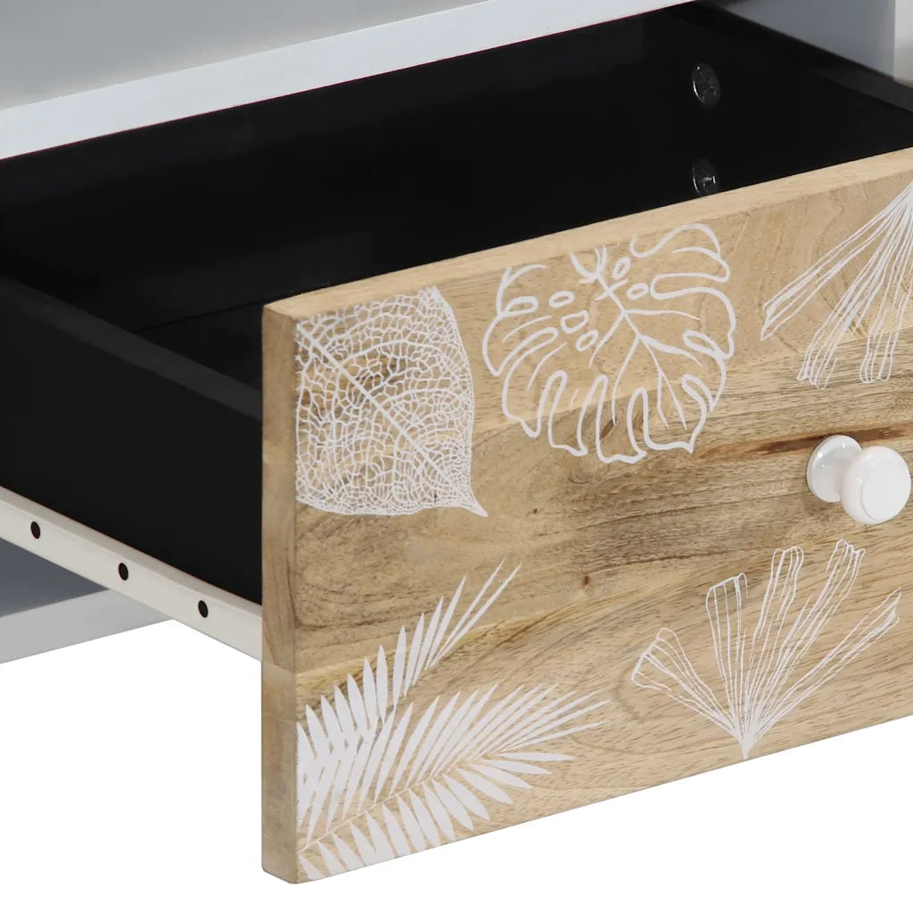Tavolino da Salotto 80x54x40 cm in Legno Massello di Mango 4018677