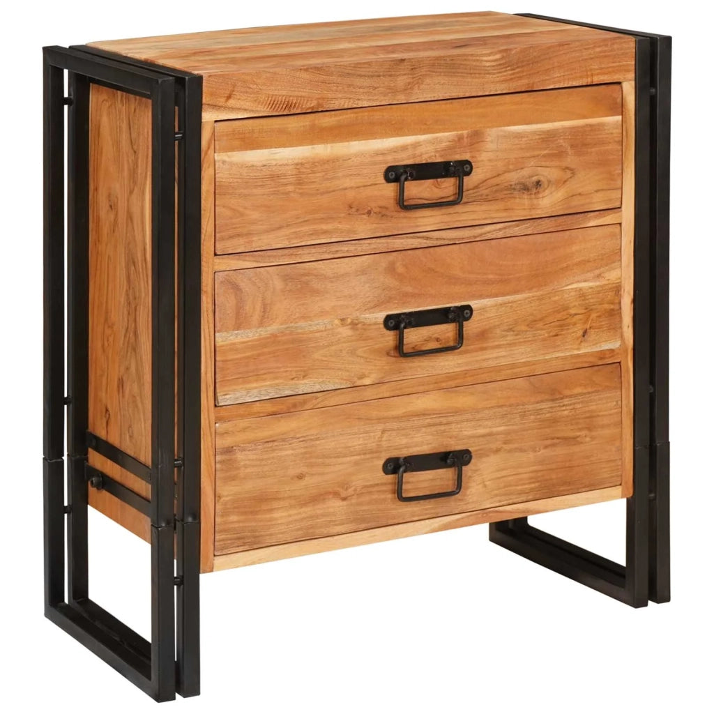 Credenza Marrone 66 x 33 x 70 cm Legno di Acacia Massello 4016720