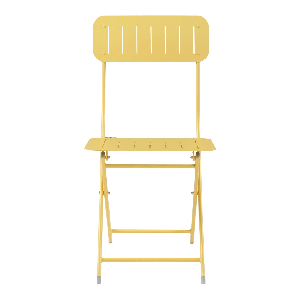 Set Sande di 2 Sedie Pieghevoli - Giallo [en.casa]