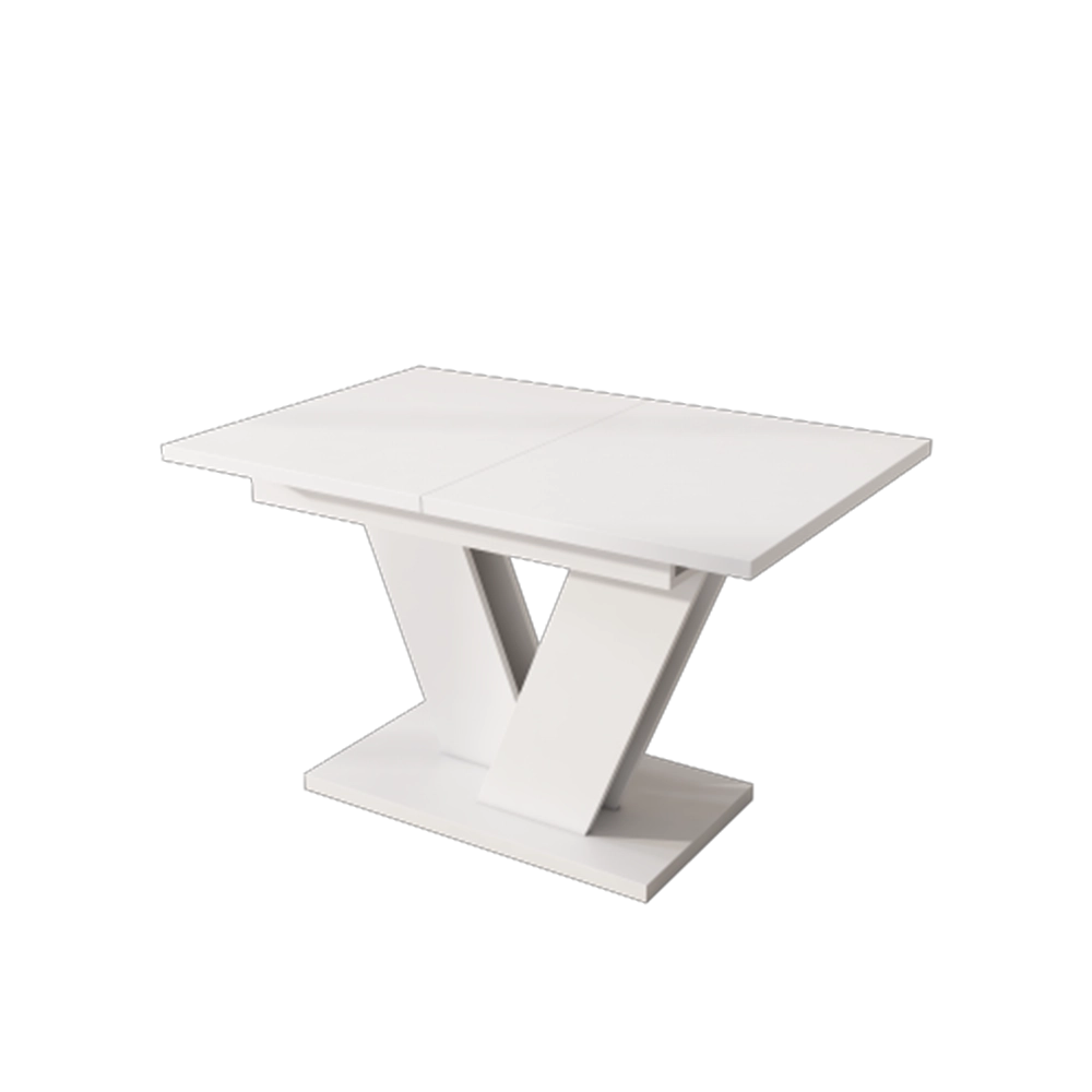 Tavolo allungabile - Xylo - 120-160x80cm gambe a V bianco