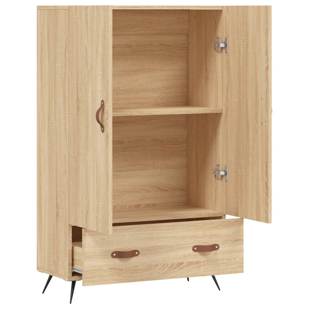 Buffet credenza cassettiera armadio mobile contenitore organizer cucina soggiorno salotto rovere Sonoma alto 69,5 x 31 x 115 cm legno ingegnerizzato marrone 02_0034086