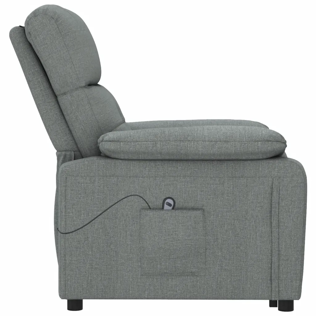 Poltrona | Sedia Relax Elettrica Reclinabile Grigio Scuro in Tessuto