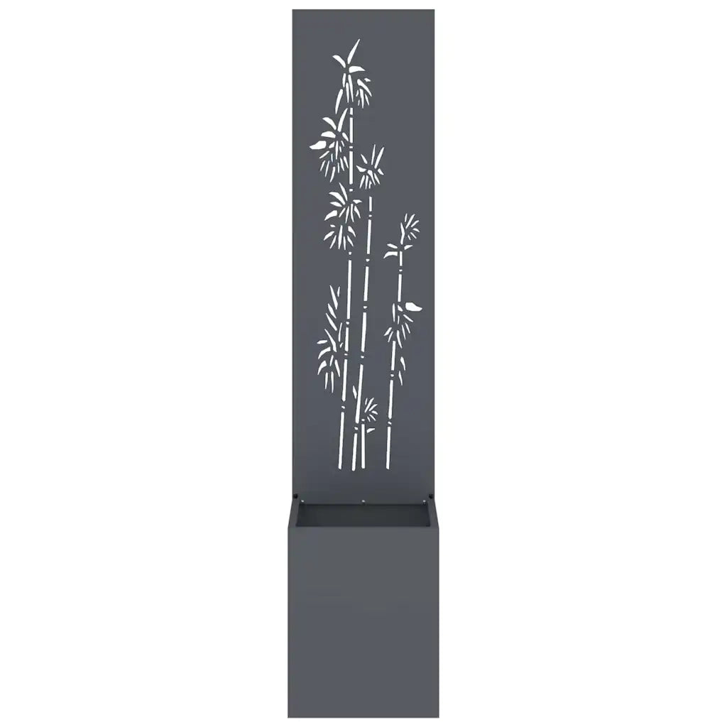 vidaXL Vaso da Giardino con Pannello Decorativo Antracite 32 x 140 cm