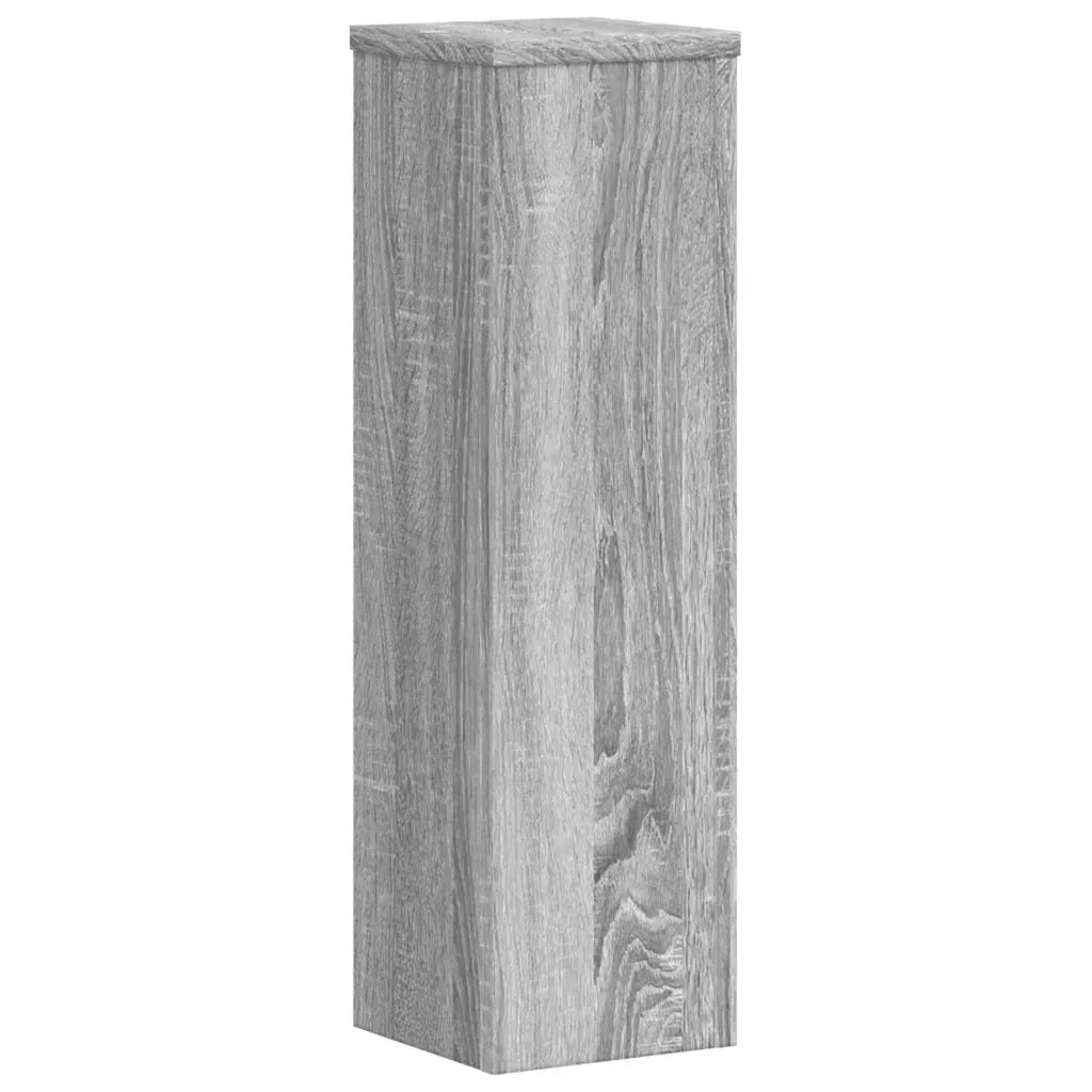Supporti per Piante 2 pz Grigio 17x17x60 cm in Multistrato