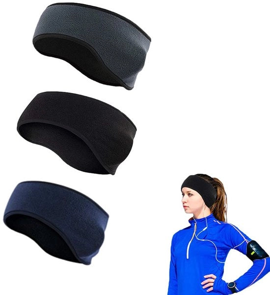 Set di 3 ombrelloni sportivi - Set di 3 cuffie sportive - Impermeabile - Progettazione confortevole per la testa - Adatto per corsa, ciclismo e sport all'aperto in inverno