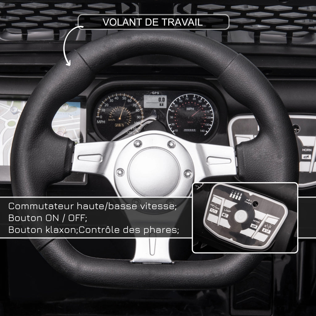 Auto elettrica per bambini 12V con telecomando ¨C zephmum ¨C nero