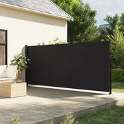 Tenda da Sole Laterale Retrattile Nera 180x500 cm 4004444