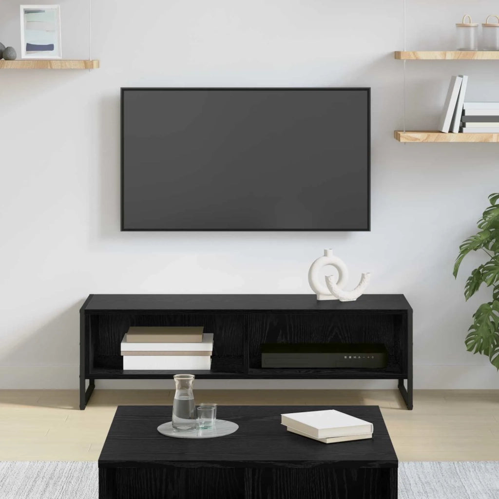 Mobile TV 100 x 36.5 x 30.5 cm Rovere Nero Legno multistrato