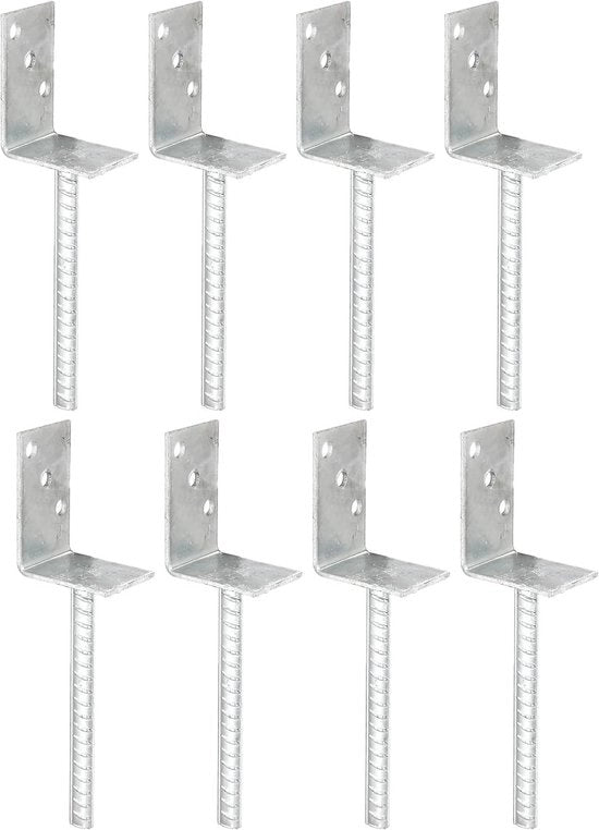 Set di 8 Palancare per Fissaggio in Calcestruzzo con Anello di Calcestruzzo 

Specifica tecnica: 8 pz, materiale: acciaio, peso: 5 kg, dimensioni: 300x100x50 mm