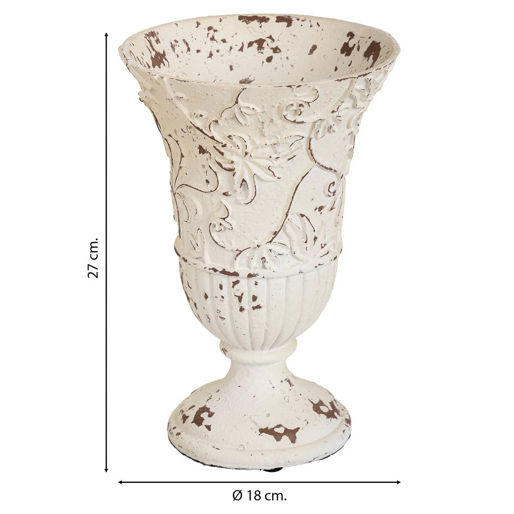 Vaso in magnesio bianco 18x18x27h