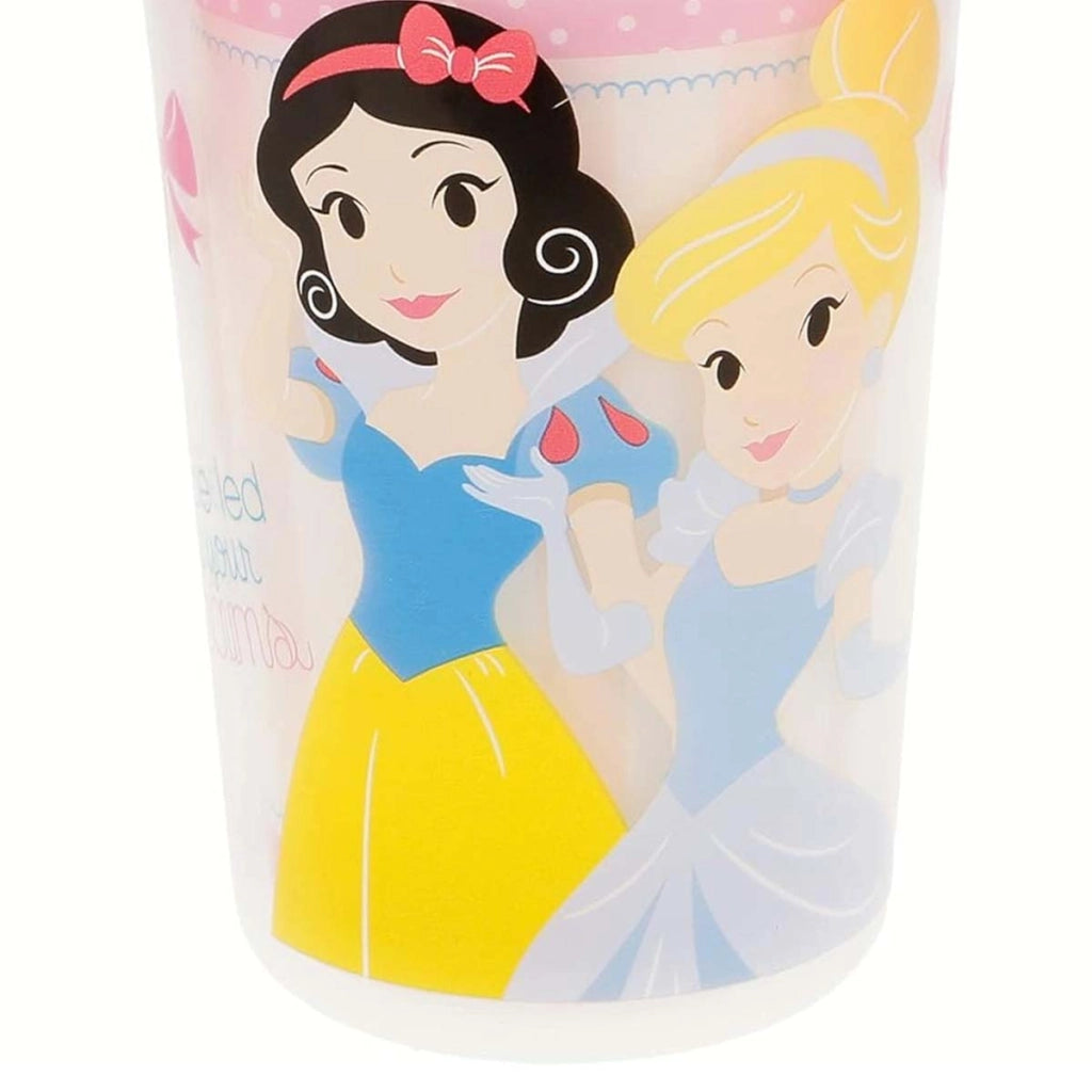 Tazza da 320 ml Decorazione Principesse Fatate per Bambini con Punta e Maniglie Rosa Princess