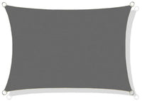AIO FACTORY 3x5 m Vela Ombreggiante Impermeabile Grigio Scuro - Vela Parasole da Giardino