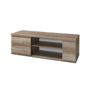 Mobile porta TV MIRO - 2 vani - Colore rovere - 165 x 52 x 55 cm