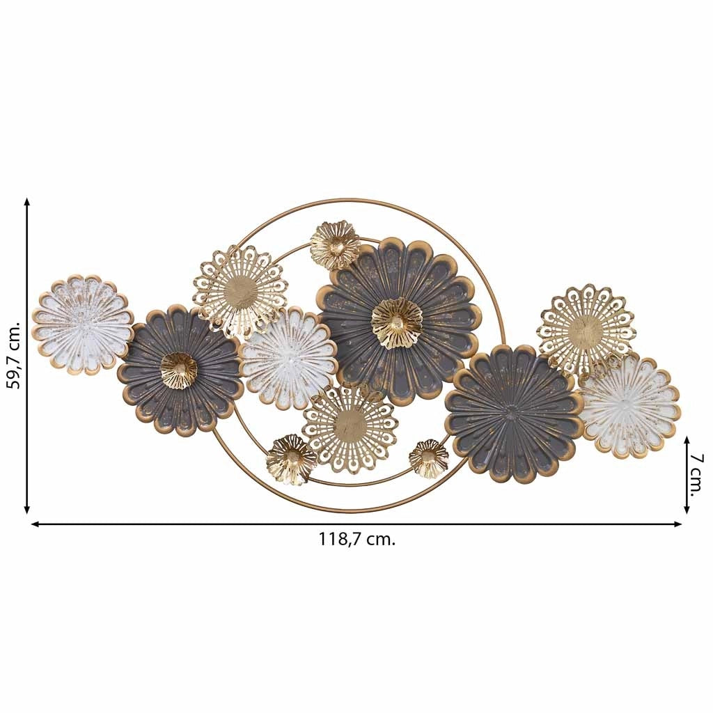 Carta da parati decorativa in metallo 118,7x59,7x7,0
