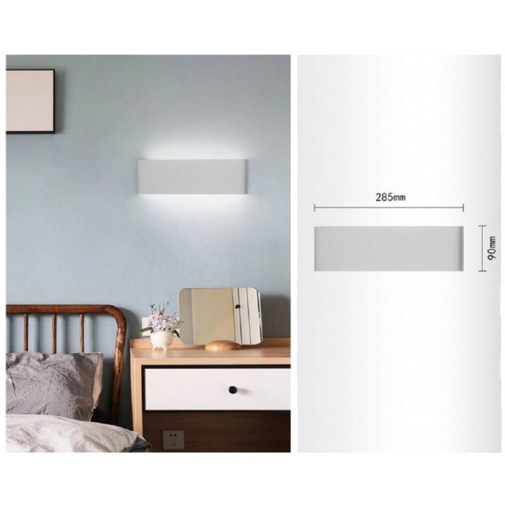 Trade Shop - Applique Muro Led 15 W Doppia Emissione Di Luce Bianco Rettangolare Moderno E57 -