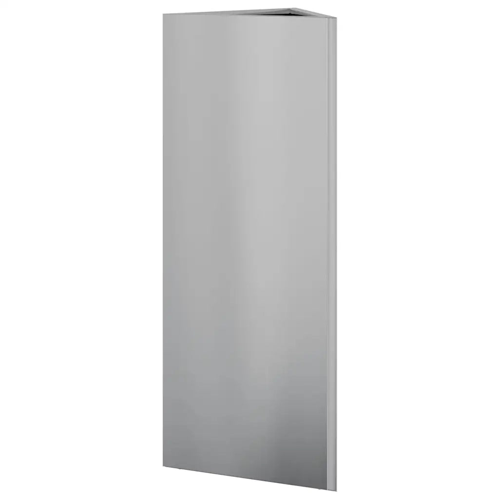 Fioriera da Giardino-Vaso da Esterno-Contenitore per Piante Triangolare 30x26x75 cm in Acciaio Zincato