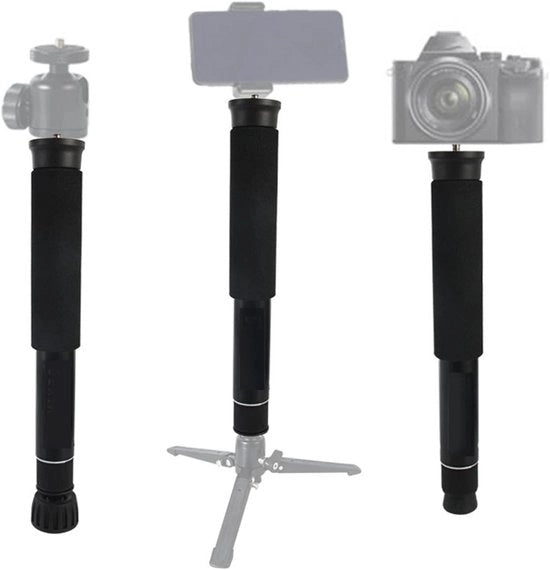 Monopodo Selfie con Asta di Allestimento in Lega di Alluminio - 8 Sezioni - Estensione di 157 cm - Ampia Compatibilità - Non Scivola - Facile da Portare - Ideale per Fotografia e Viaggi