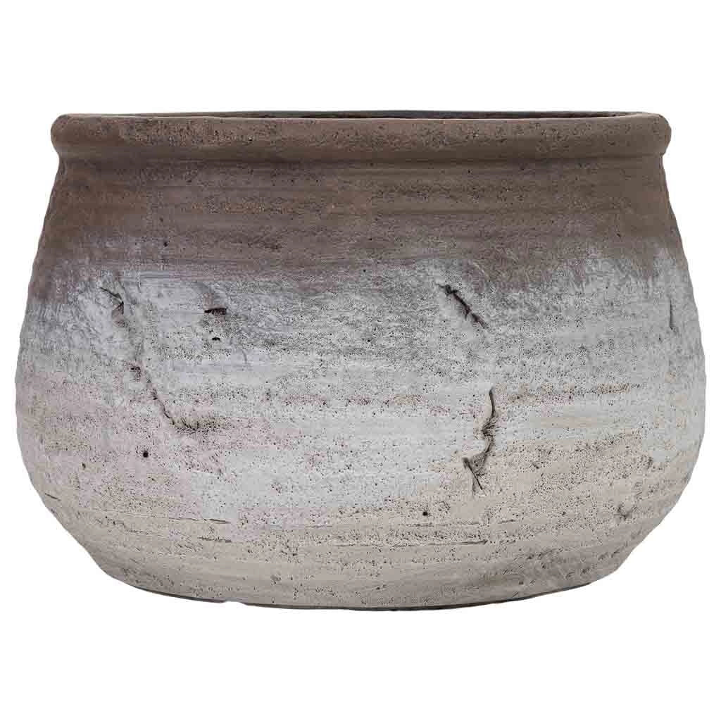 Fioriera in fibra di vetro bianca 38x38x25 cm