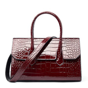 Borsa a tracolla da donna in vera pelle, colore rosso
