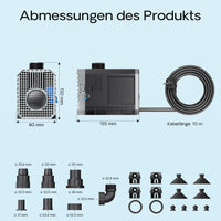 CHJ-4500 Pompa da Laghetto, 4500 l/h 65 W, controllo del flusso, per circolazione acqua