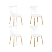 Set di 4 sedie da pranzo 51,5 x 48 x 83 cm seduta dal design moderno in legno di faggio bianco 20_0012596