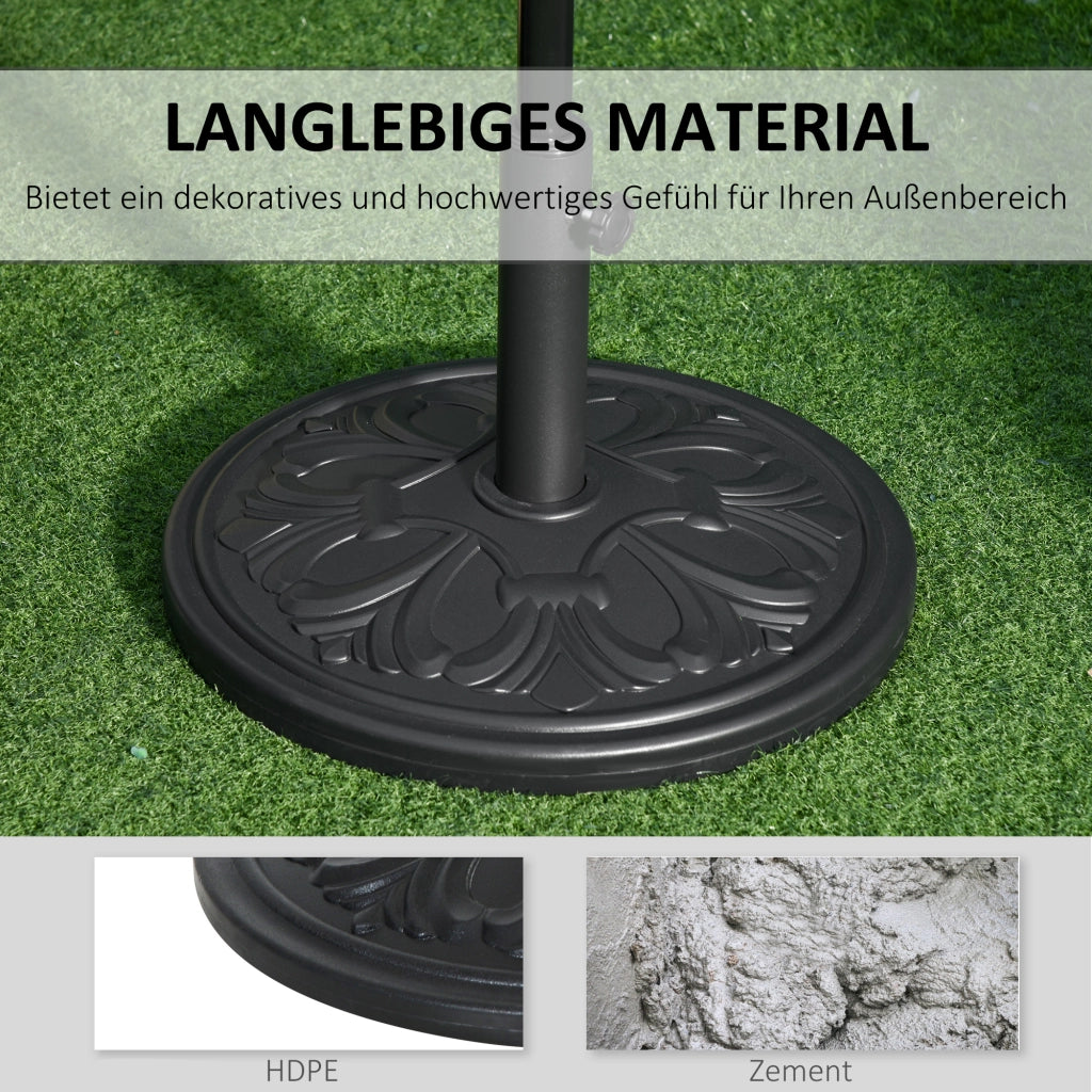 Base per Ombrellone 13 kg per Diametri 35/38/48 mm ¨C zephmum ¨C Antracite