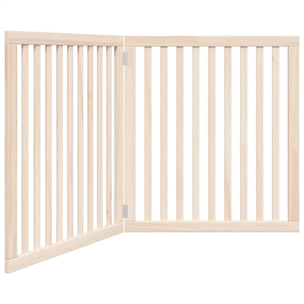 Cancello per Cani Pieghevole 2 Pannelli 160 cm Legno di Pioppo CFW3791294