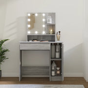 Toeletta con LED Grigio Sonoma 86,5x35x136 cm 820485