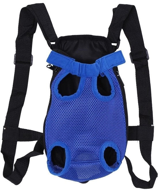 Zaino per Cani - Sostegno alla Coda - Respira e È Sostenibile - Tasca per la Spalla - Forma Comoda per la Cintura - Regolabile 25-45 cm - Ideale per l'Estate - Borsa per Cani