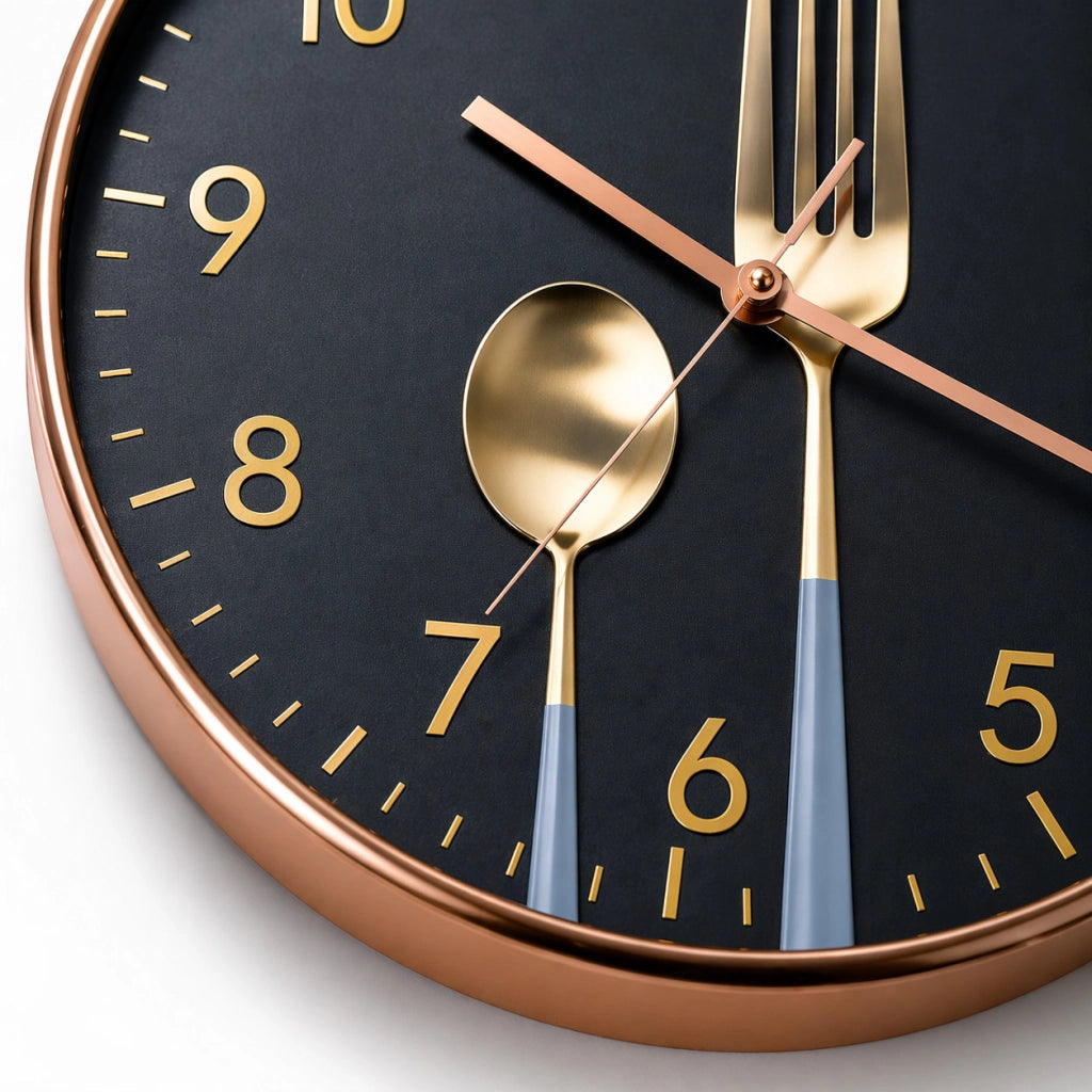 OROLOGIO DA PARETE CUCINA DESIGN POSATE MODERNO 30CM DECORAZIONE CASA