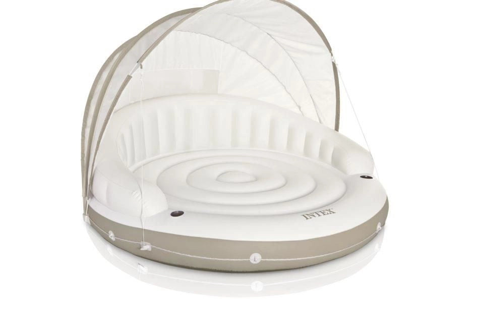 Intex 58292 galleggiante da piscina e da spiaggia Beige, Bianco Monocromatico Vinile Isola galleggiante