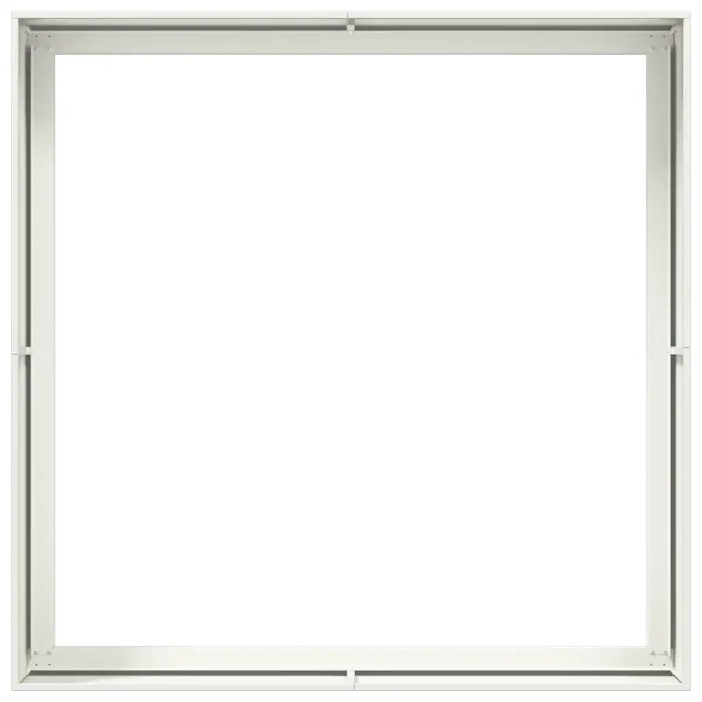 Fioriera-Vaso-Contenitore per Piante Bianca 100x100x40 cm in Acciaio