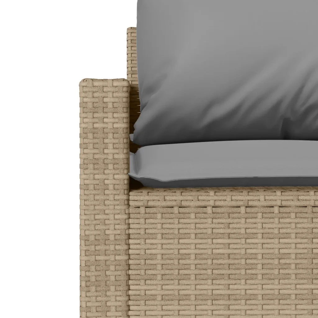 Set Divano da Giardino 4 pz con Cuscini-Sofa da Giardino-Divanetto da esterno Beige in Polyrattan 804480