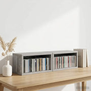Rack per Stoccaggio CD 2 pz Sonoma grigio 40 x 17 x 17 cm 8012722