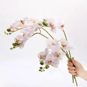 Orchidee artificiali 4 pezzi - Faux Phalaenopsis - 45 cm - Rosa chiaro - Ideale per vaso/decorazione di festa