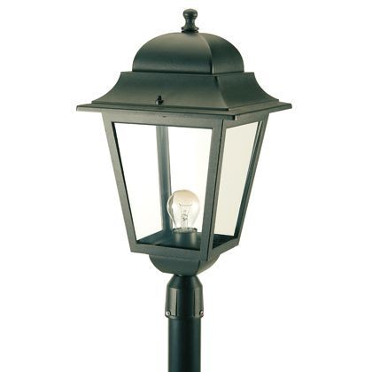 Lampada Testa Palo Diametro 60Mm Colore Nero per Esterno Linea Maxi Quadrata Livos