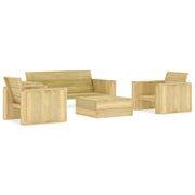 Set di mobili da giardino mobili da esterno set da 4 pezzi legno di pino impregnato 02_0016224