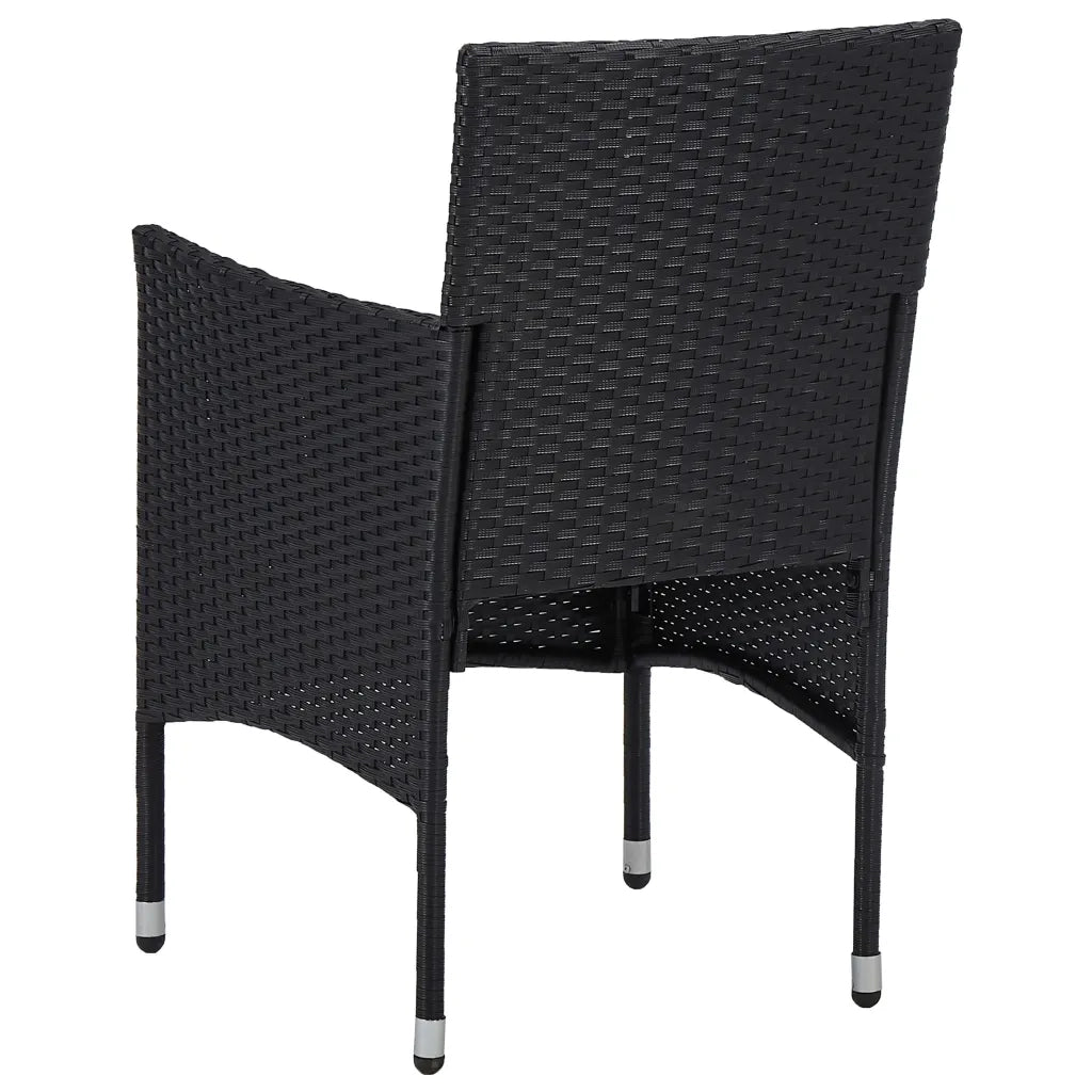 Set Mobili da Pranzo per Giardino 3 pz Nero 3072433