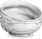 Bowl a due parti in ceramica marmorea 3400 ml per servire zuppe, riso, dessert e insalate.