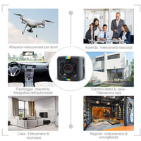 Mini Videocamera Nascosta 1080P HD con Visione Notturna Micro Telecamera