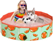 Piscina per cani pieghevole - medio grande - plastica rigida - piscina per cani - con bordo in PP - giardino e terrazzo - bagno - 80 x 20 cm