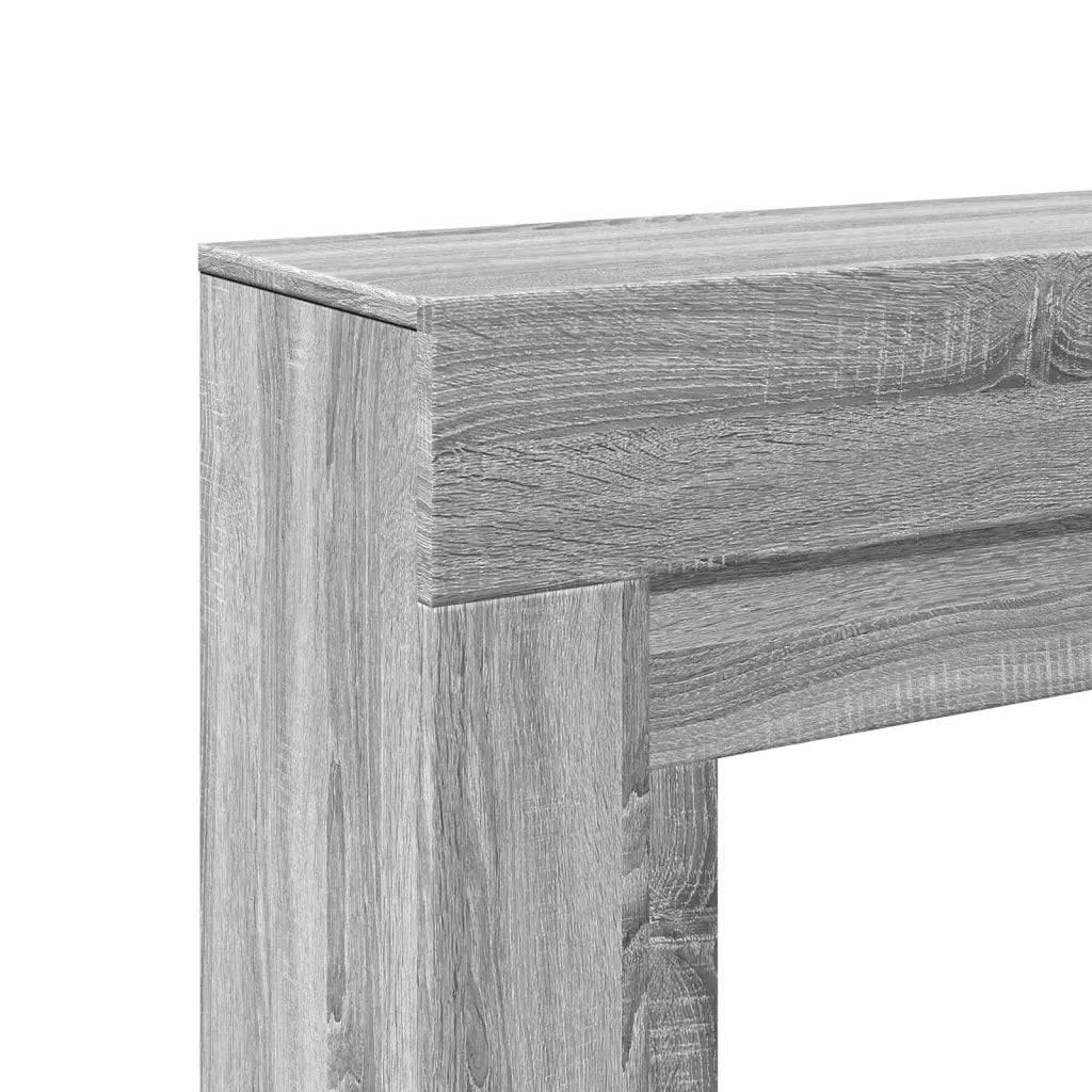Cornice per Camino-Rivestimento per Camino Grigio Sonoma 100x30x87,5 cm in Truciolato