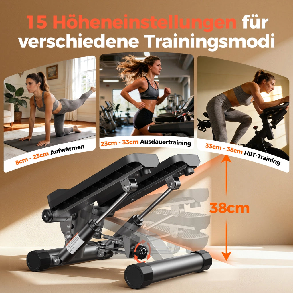 Scala stepper per esercizi a casa - zephmum - con corde di potenza per allenamento gambe braccia glutei